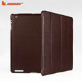 Miraculous magnetic wake smart cover for iPad 2 / The New iPad - PU brown